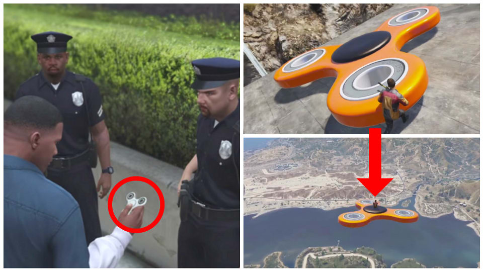 Létající fidget spinner v GTA V